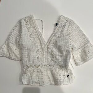 Abercrombie & Fitch White Lace Blouse